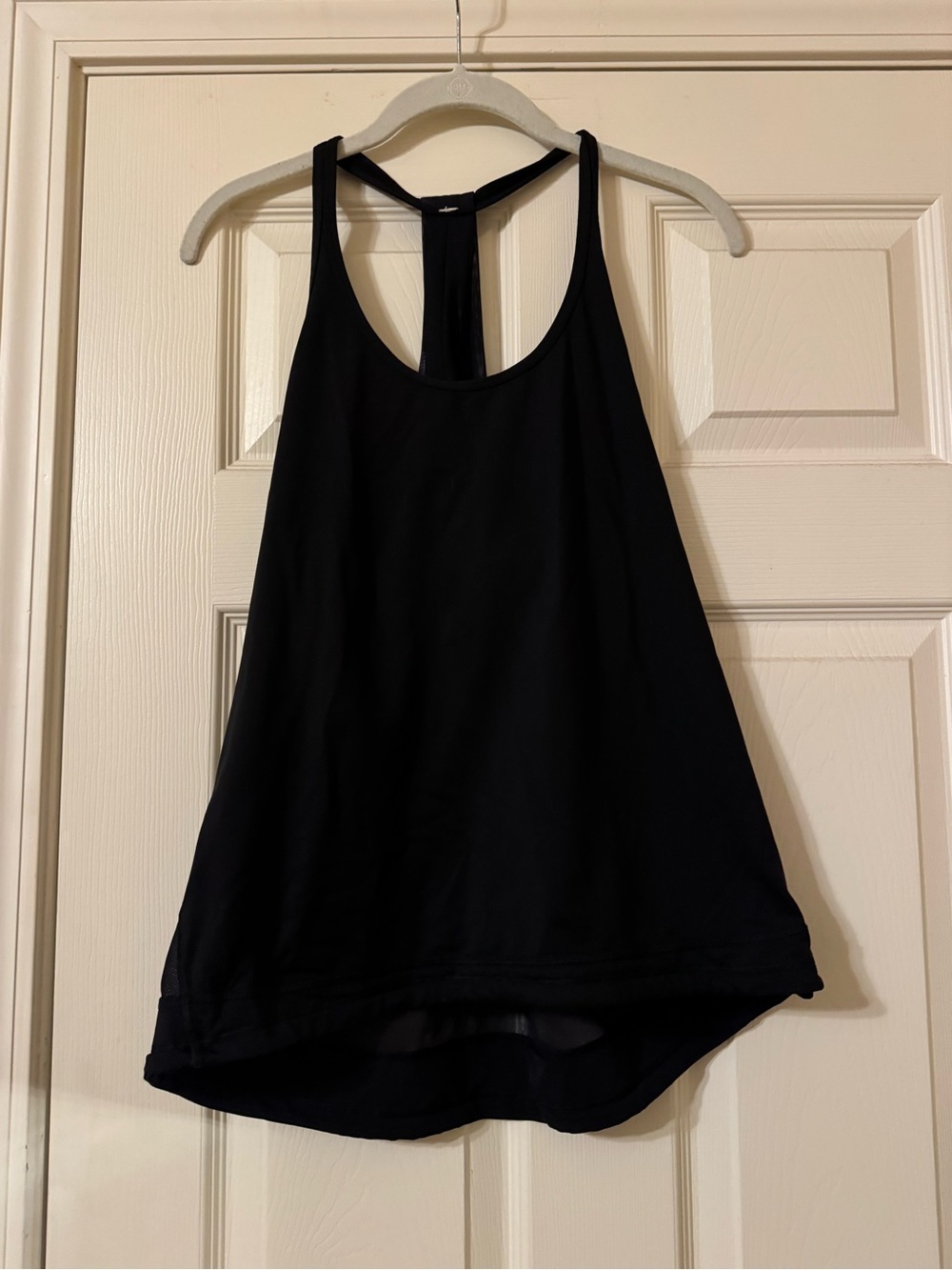 lululemon athletica Black Racerback Tank with T-Back Strap and mesh